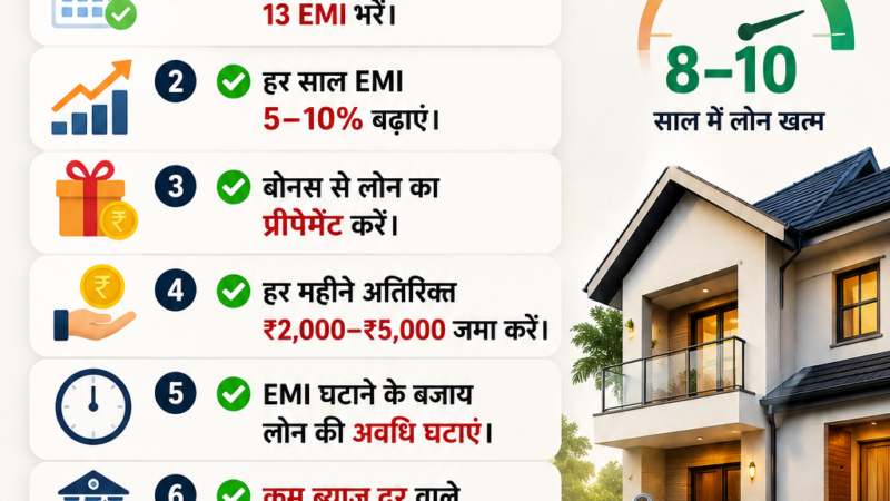 20 साल का होम लोन 8–10 साल में कैसे खत्म करें?